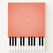 Peach Music Keyboard Aangepast Notitieboek (Achterkant)