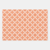 Peach Naadloos geometrisch patroon Inpakpapier Vel (Voorkant 2)