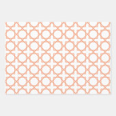 Peach Naadloos geometrisch patroon Inpakpapier Vel (Voorkant)