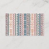 Peach Navy Boho Diaper Raffle Enclosure Card Informatiekaartje (Achterkant)