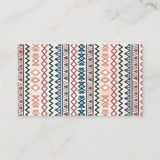 Peach Navy Boho Diaper Raffle Enclosure Card Informatiekaartje (Achterkant)