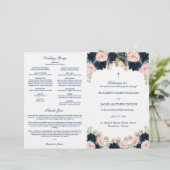 Peach Navy katholieke massaweddenschappen (Staand voorkant)