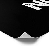 Peach not War Funny Fruit Pun Dark BG Poster (Hoek)