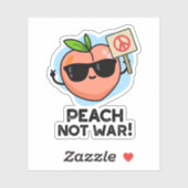 Peach not War Funny Fruit Pun Sticker (Vel)