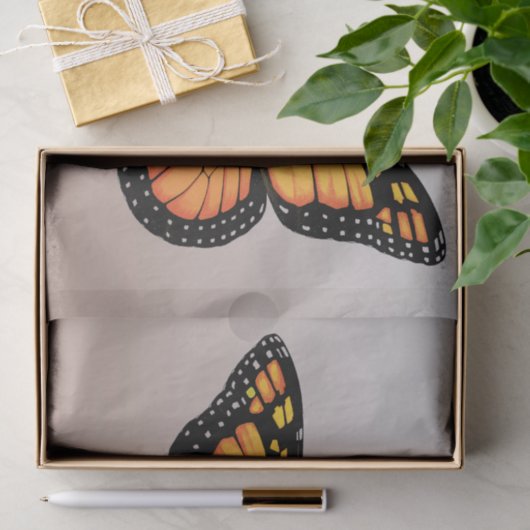 Peach Ombre Butterfly Tissuepapier (Geschenk)