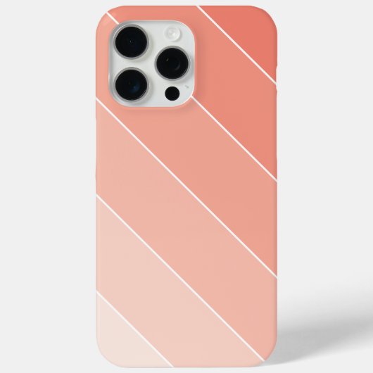 Peach Ombré Stripes Case-Mate iPhone Case (Achterkant)