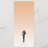 Peach Ombre  Wedding Menu Kaart (Achterkant)