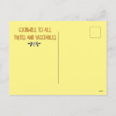 Peach on Earth Funny Kerstmis Feestdagenkaart (Achterkant)