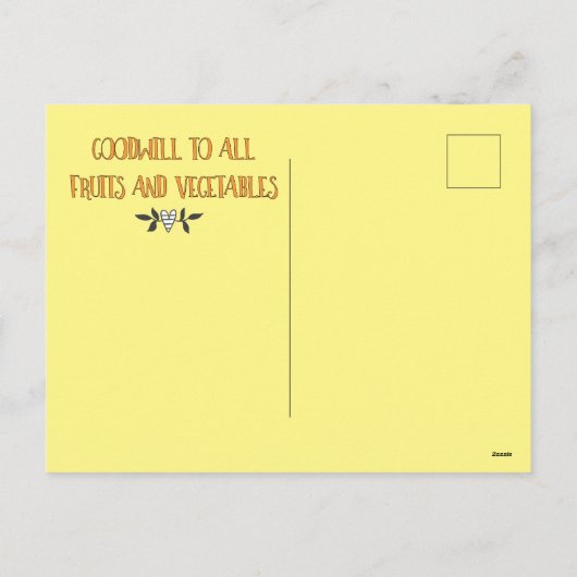 Peach on Earth Funny Kerstmis Feestdagenkaart (Achterkant)