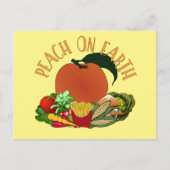 Peach on Earth Funny Kerstmis Feestdagenkaart (Voorkant)