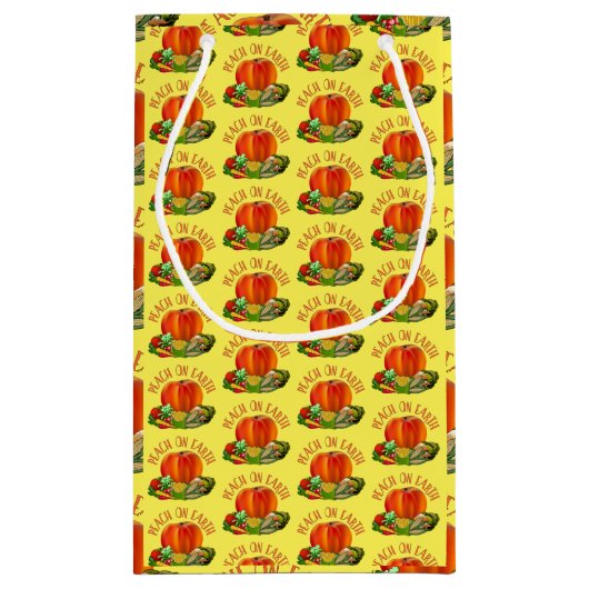 Peach on Earth Funny Kerstmis Klein Cadeauzakje (Achterkant)