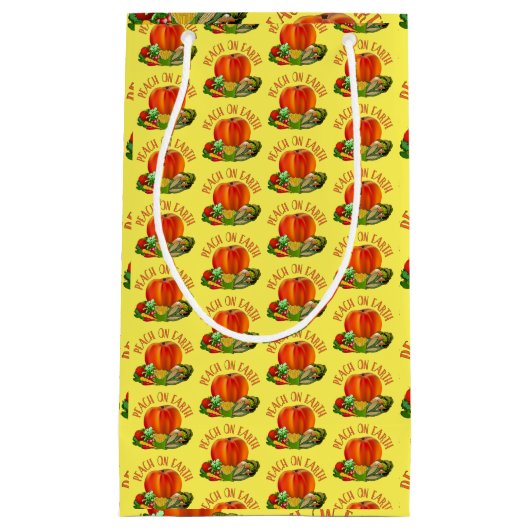 Peach on Earth Funny Kerstmis Klein Cadeauzakje (Voorkant)