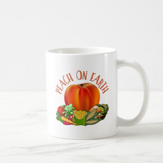 Peach on Earth Funny Kerstmis Mok Coffee (Rechts)