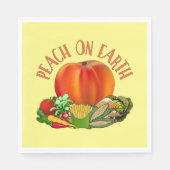 Peach on Earth Funny Kerstmis Servet (Voorkant)