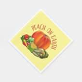 Peach on Earth Funny Kerstmis Servet (Hoek)
