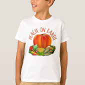 Peach on Earth Funny Kerstpun T-Shirt (Voorkant)