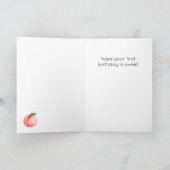 Peach ONE Happy Birthday Card Kaart (Binnen)