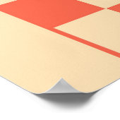 Peach Ongedateerd Geruit November Maandkalender Poster (Hoek)