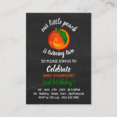 Peach, onze kleine perzik, verjaardagskaartjes visitekaartje (Voorkant)