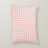 Peach Orange Checks Accent Kussen (Voorkant(Verticaal))