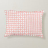 Peach Orange Checks Accent Kussen (Achterkant)