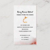 *~* Peach Oranje Burgundy Red Phoenix Flames Visitekaartje (Achterkant)