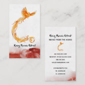 *~* Peach Oranje Burgundy Red Phoenix Flames Visitekaartje (Voorkant / Achterkant)