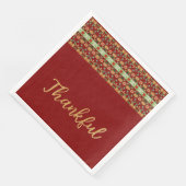 Peach Oranje en Bourgogne Servet (Hoek)