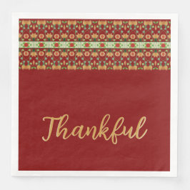 Peach Oranje en Bourgogne Servet