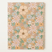 Peach Oranje Floral | Gepersonaliseerde spiraal Planner (Achterkant)