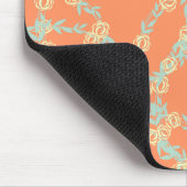 Peach Oranje Floral Seamless Pattern Muismat (Hoek)