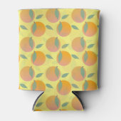 Peach Oranje Fruit Pattern roze Blikjeskoeler (Voorkant)