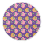 Peach Oranje Fruit Pattern roze Keramische Knop (Voorkant)