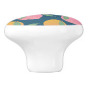 Peach Oranje Fruit Pattern roze Keramische Knop (Zijkant)