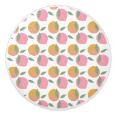 Peach Oranje Fruit Pattern roze Keramische Knop (Voorkant)