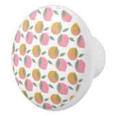 Peach Oranje Fruit Pattern roze Keramische Knop (Rechts)