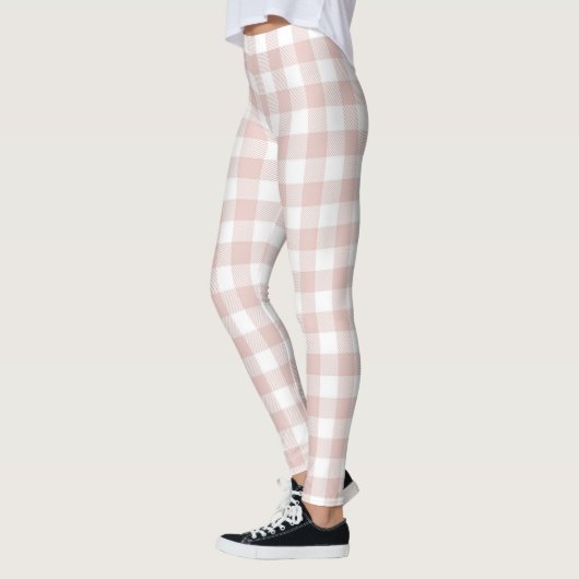 Peach Oranje Gingham Women's Leggings (Links)