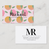 Peach Oranje Hair Salon Designer Visitekaartje (Voorkant / Achterkant)