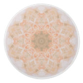 Peach Oranje Mandala Keramische Knop (Voorkant)