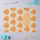Peach Oranje Pumpkin Craft Hand Made of Bedankt Tissuepapier (Craft)