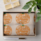 Peach Oranje Pumpkin Craft Hand Made of Bedankt Tissuepapier (Geschenk)