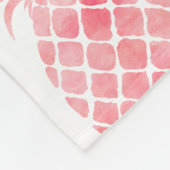 Peach Oranje roze Waterverf tropische anananas Fleece Deken (Hoek)