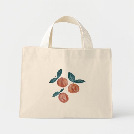 Peach Oranje Small Canvas Canvas tas (Voorkant)