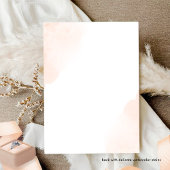 Peach Oranje Waterverf Stains Monogram Weddenschap Kaart