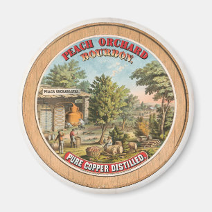 Peach Orchard Bourbon Still  Label Magneet