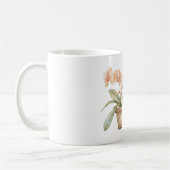 Peach Orchid Flowers Koffiemok (Links)