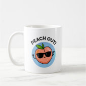 Peach out Funny Fruit Pun Koffiemok (Links)