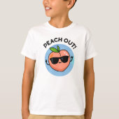 Peach out Funny Fruit Pun T-shirt (Voorkant)
