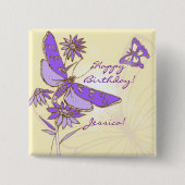 Peach Paars Butterfly Button (Voorkant)