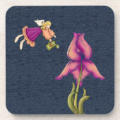Peach & Paars Iris Drankjes Onderzetter (Voorkant)